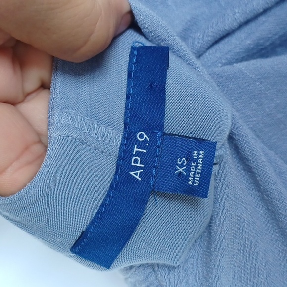 ❄️NWT Apt. 9 Cloud Blue Popover Blouse Size XSMALL - Picture 6 of 8